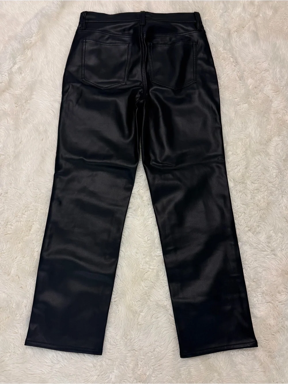 J. Crew Full Length Straight Leg Faux Leather Pants